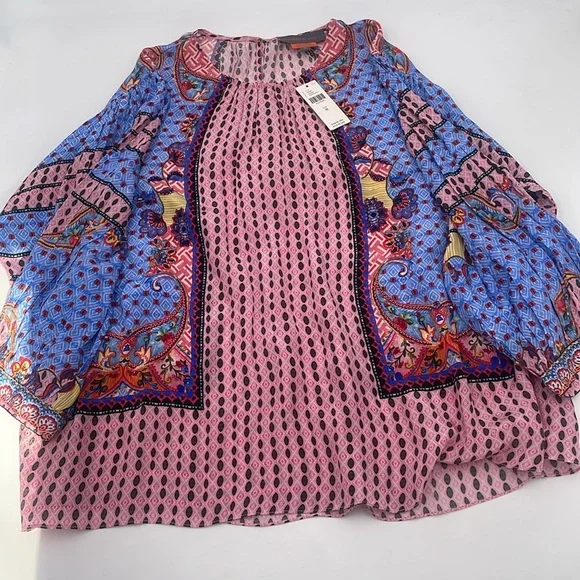 Anthropologie Nyza Beaded Multi Color Blouse By Bhanuni by Jyoti FREE SHIPPING - Picture 11 of 12